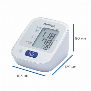 Тонометр автоматический OMRON M2 Basic RU с веерообразной манжетой 22 - 32 см, индикатор аритмии, технология интеллектуального измерения IntelliSense